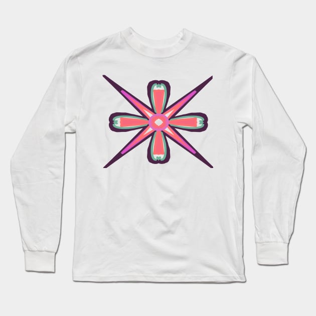 Geometric Star v1 Long Sleeve T-Shirt by CATiltedArt